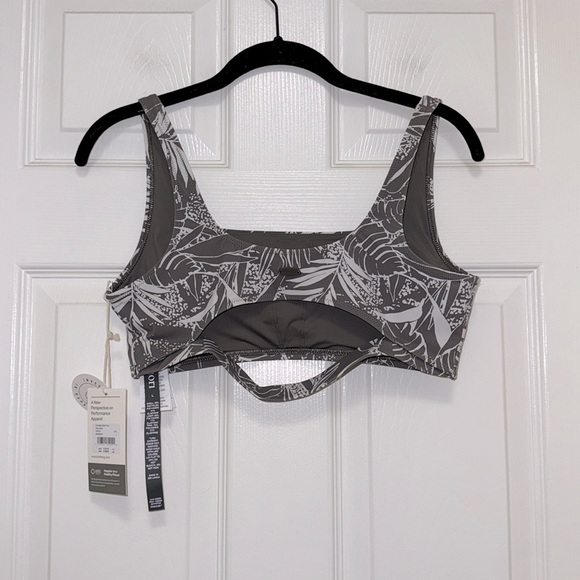 Vuori Gray and White Bikini Top - Picture 6 of 8